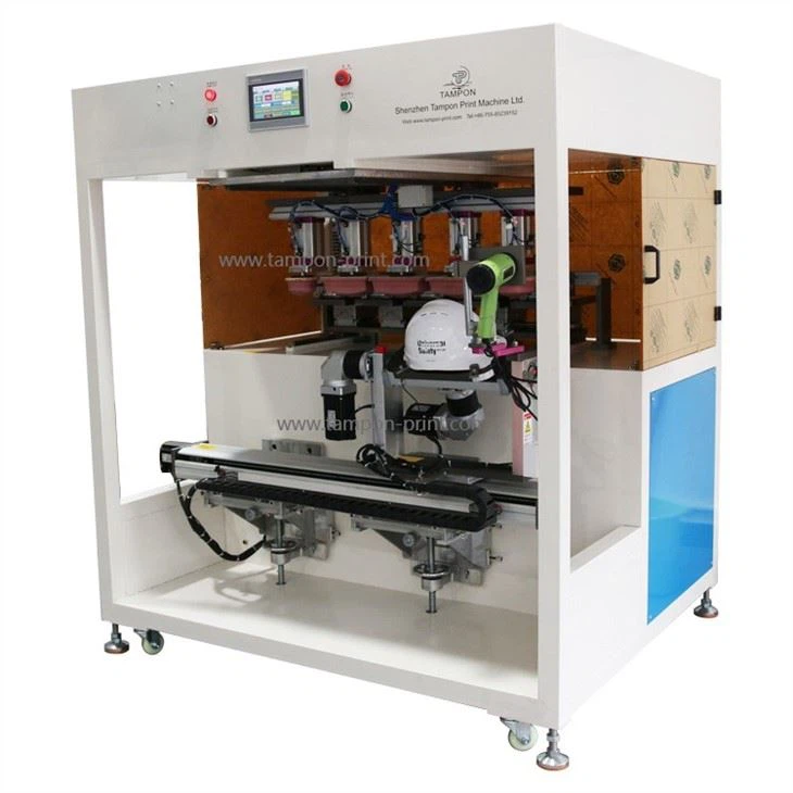 Rotary Multi Color Helmet Pad Printer Machine
