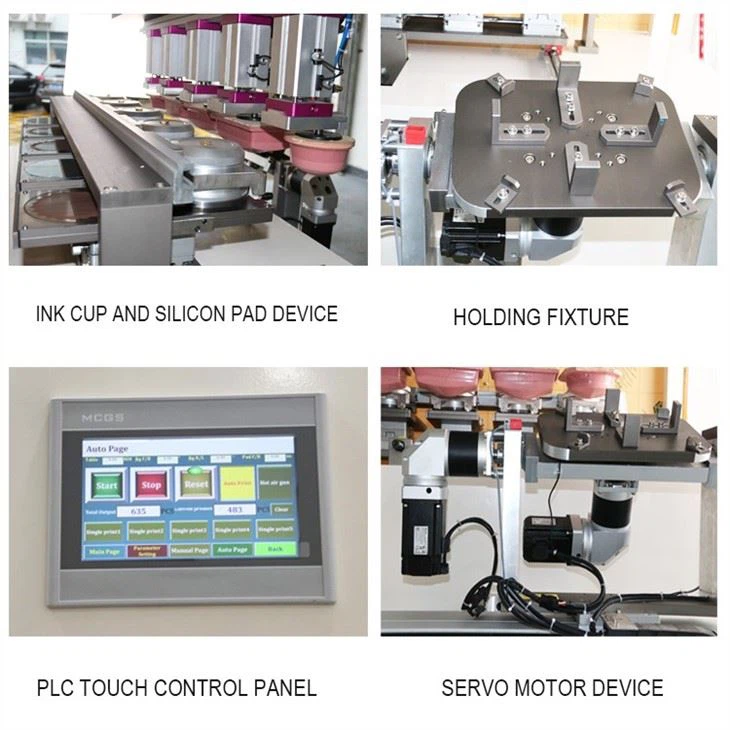 Rotary Multi Color Helmet Pad Printer Machine